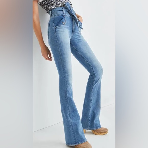 VERONICA BEARD NWT GISELLE EXTRA HIGH RISE SKINNY FLARE Hippie Trendy Chic Boho - Picture 6 of 7